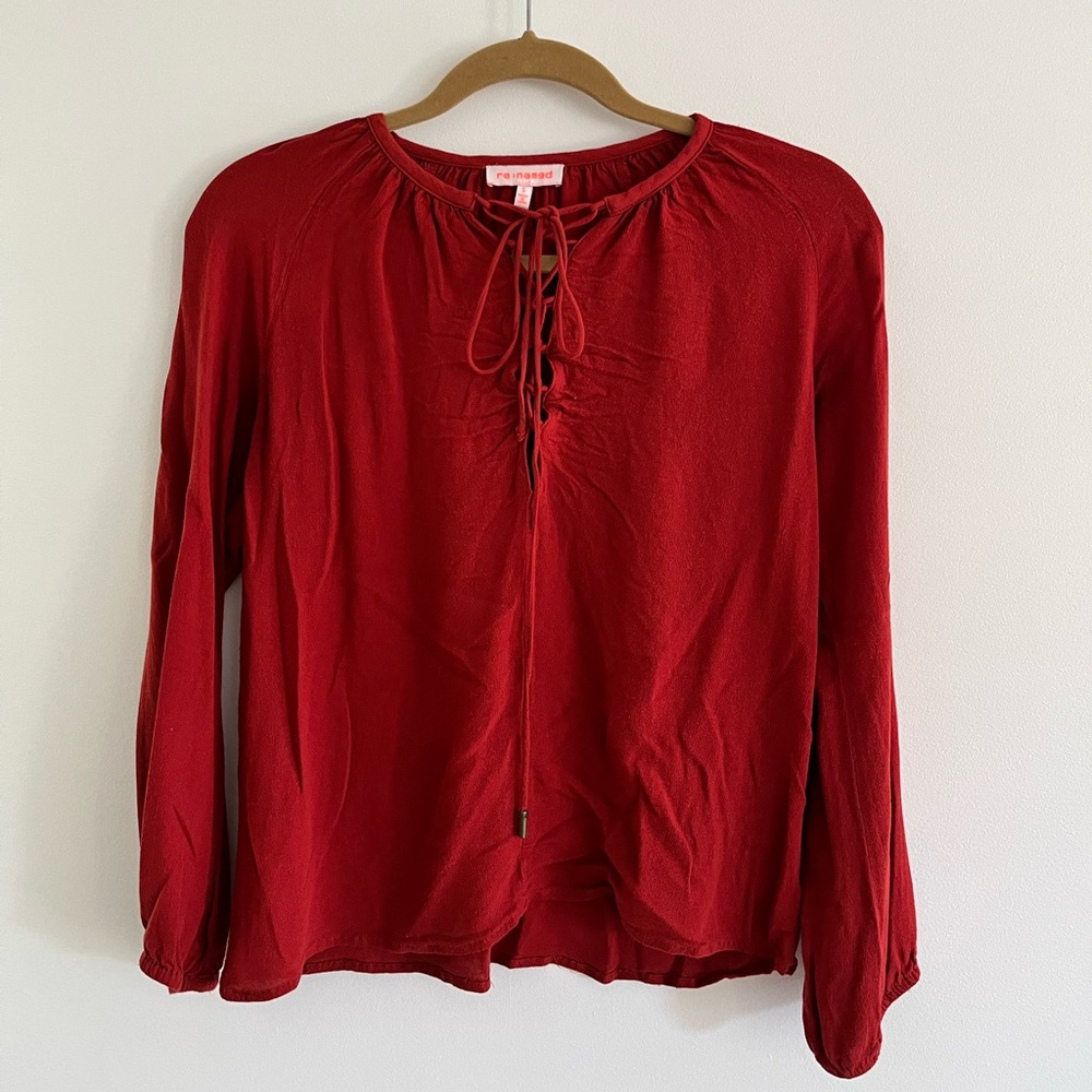 Re:named Rusty Red Bohemian Blouse/ Small